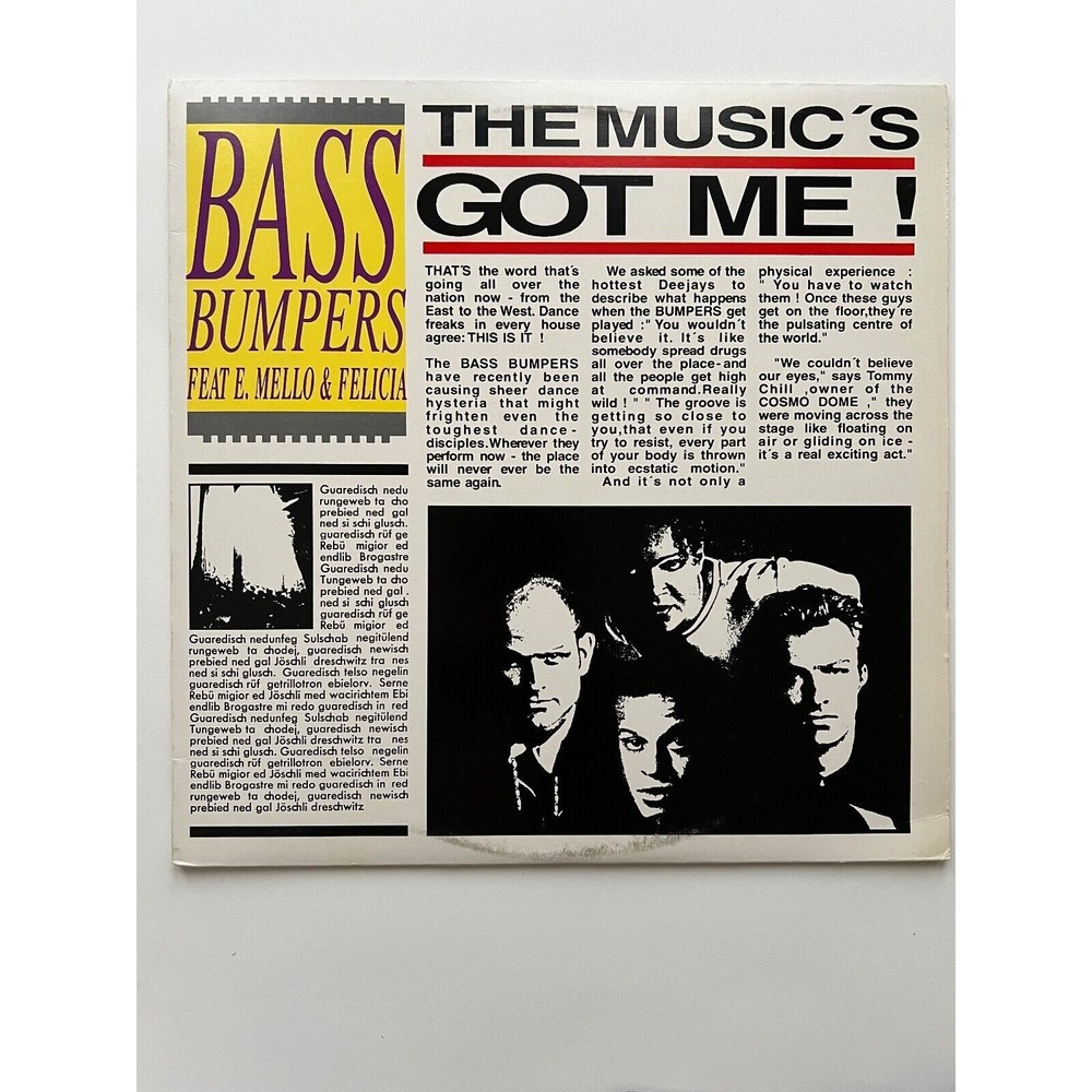Bass Bumpers The Music's Got Me 12" Vinyl Single ZYX Records 6659-12 EX
